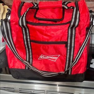 Budweiser Red and Black Duffel Bag